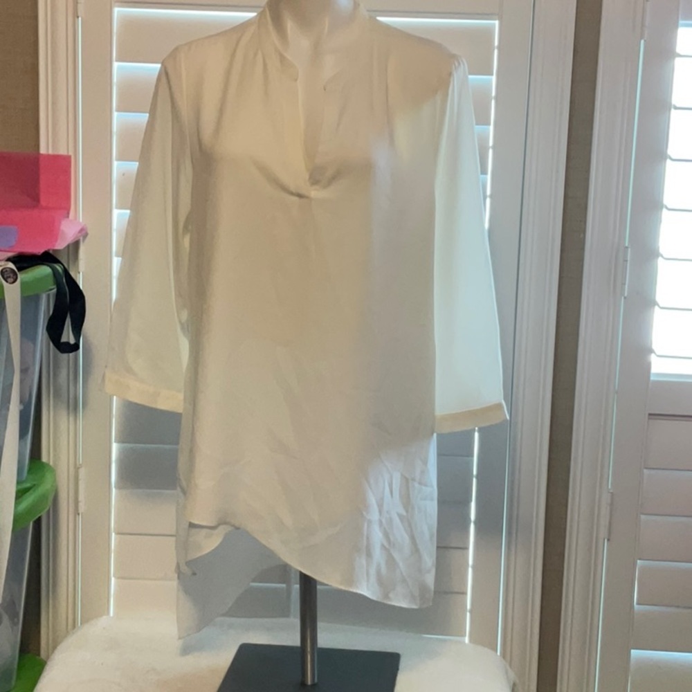 Zac & Rachel White Blouse Casual Top